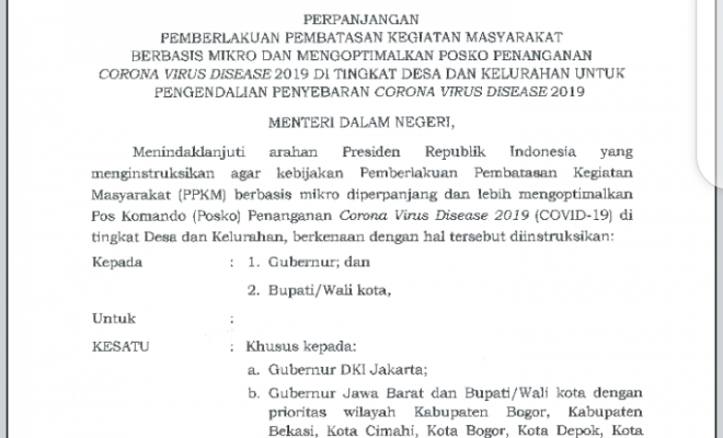 INSTRUKSI MENDAGRI NO 7 TAHUN 2021